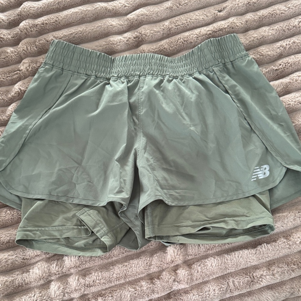 New Balance Women's Olive Athletic Shorts